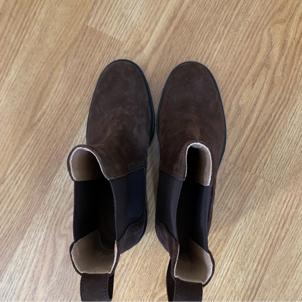 🎭 Flattered 🎭 Brown Suede Ankle Chelsea Boots size 38 - Picture 6 of 14